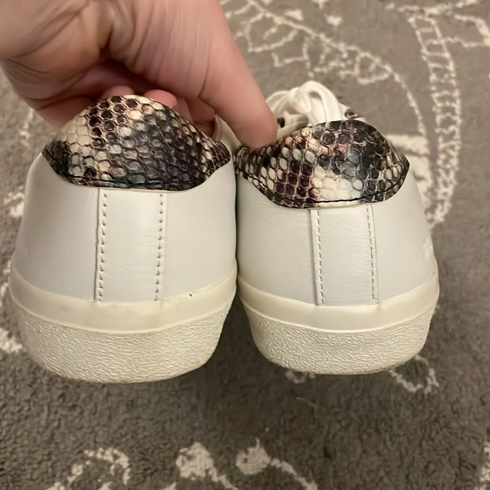 Madewell Sidewalk Low-Top Sneakers in Snake Embossed Leather